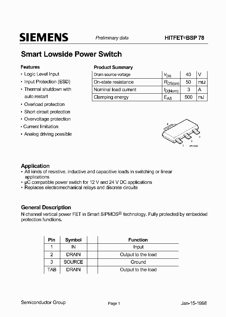 BSP78_222288.PDF Datasheet