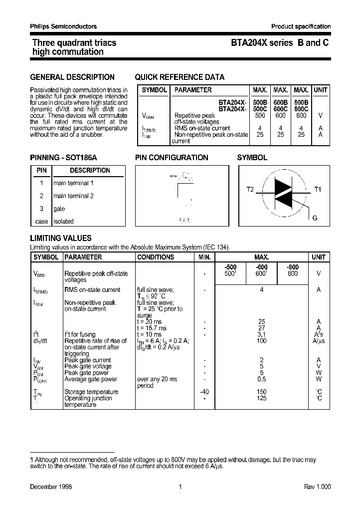 BTA204X_220830.PDF Datasheet