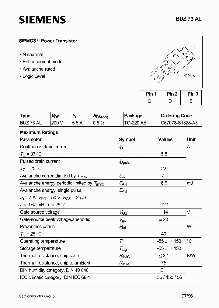 BUZ73AL_236863.PDF Datasheet