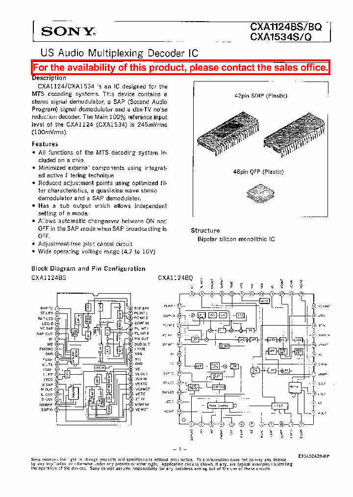 CXA1124_24004.PDF Datasheet