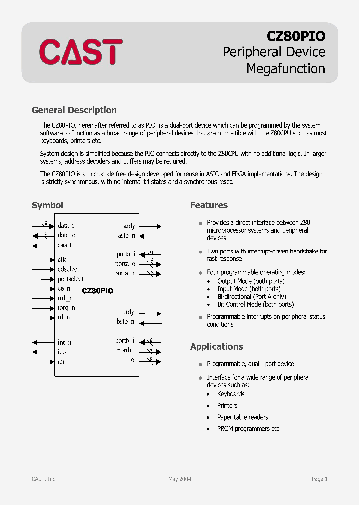 CZ80PIO_256944.PDF Datasheet