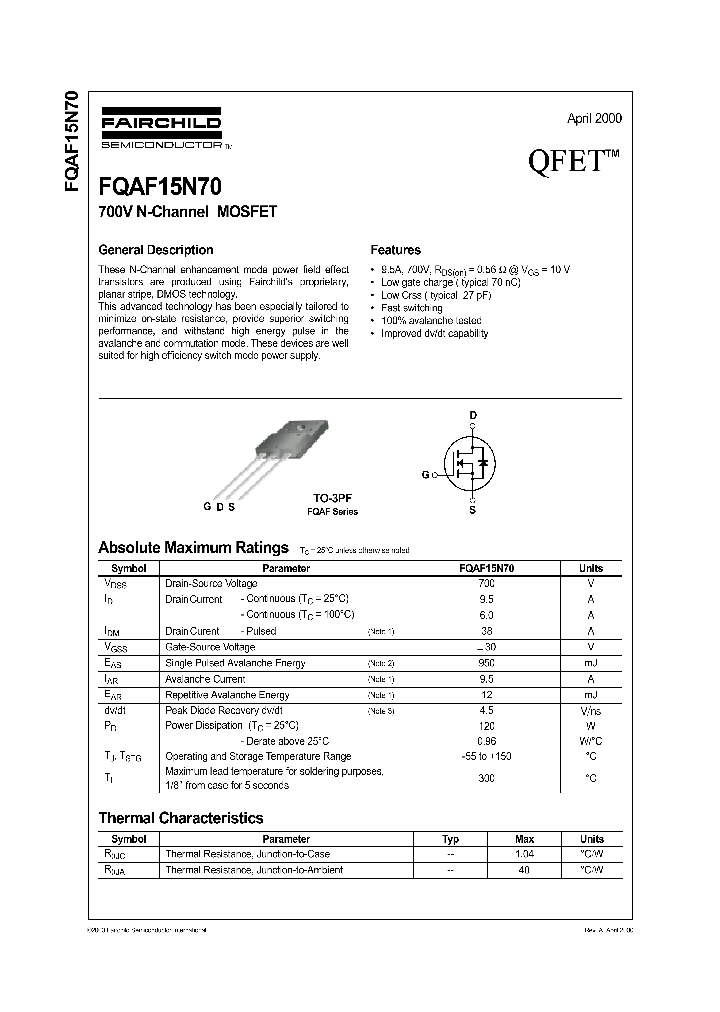 FQAF15N70_297178.PDF Datasheet