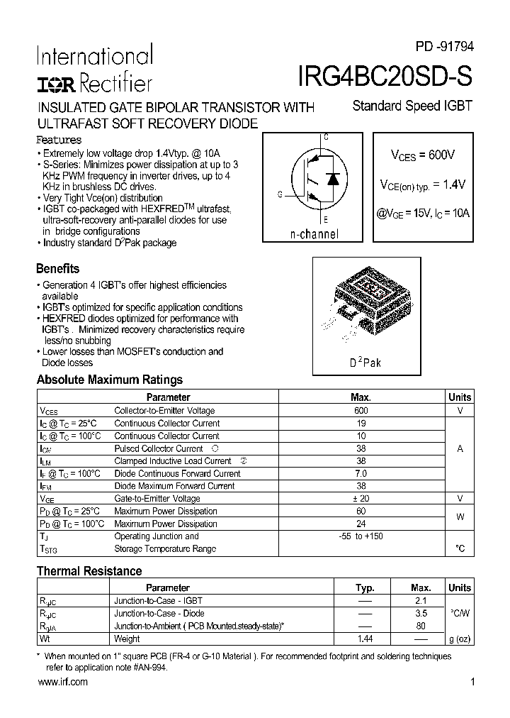 IRG4BC20SDS_234351.PDF Datasheet