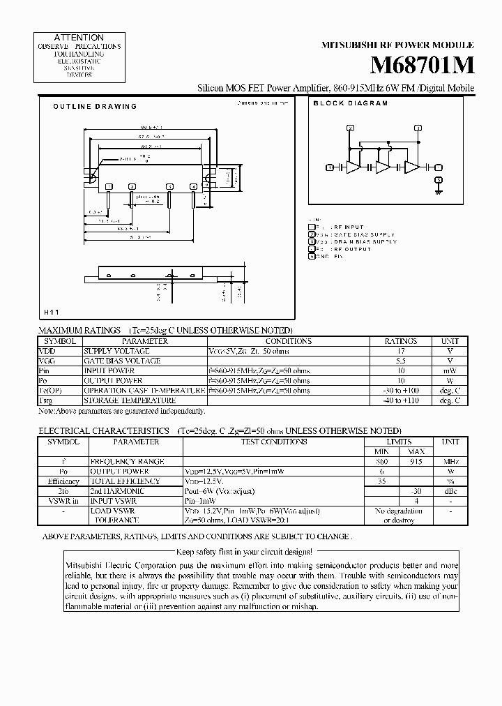 M68701M_229295.PDF Datasheet