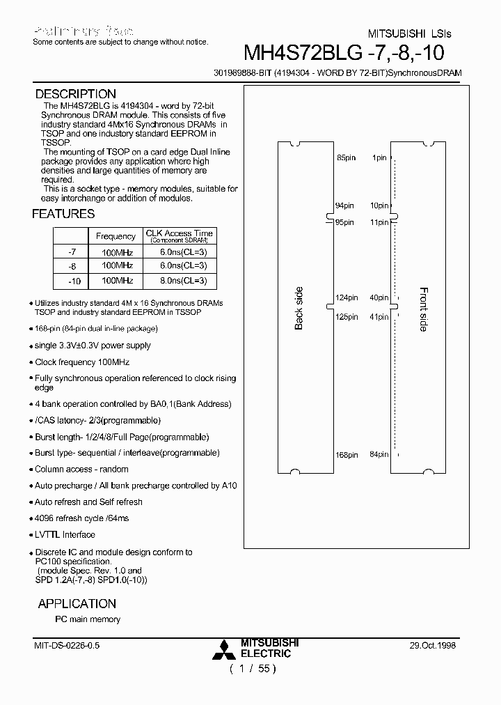 MH4S72BLG-10_238400.PDF Datasheet
