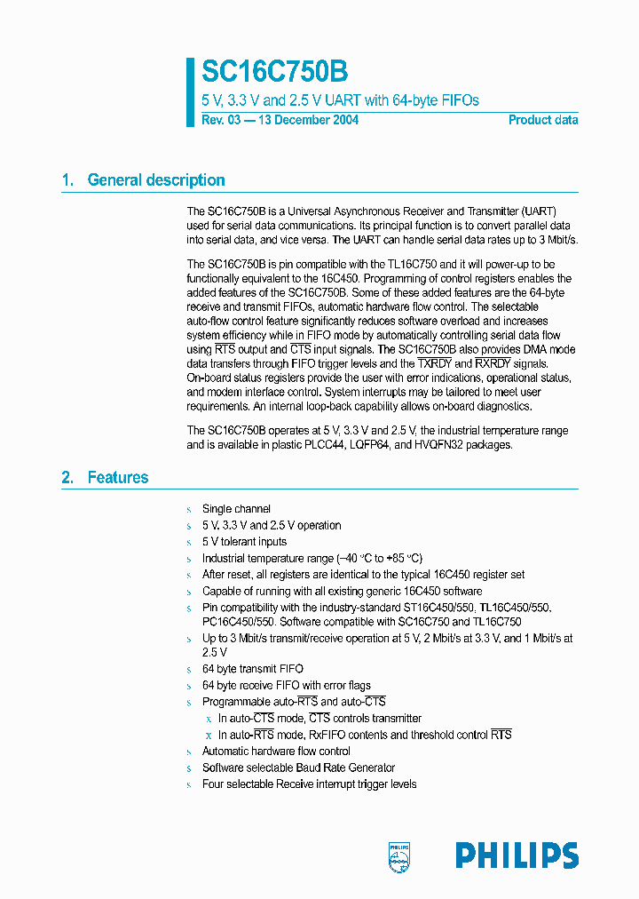 SC16C750BI_203784.PDF Datasheet