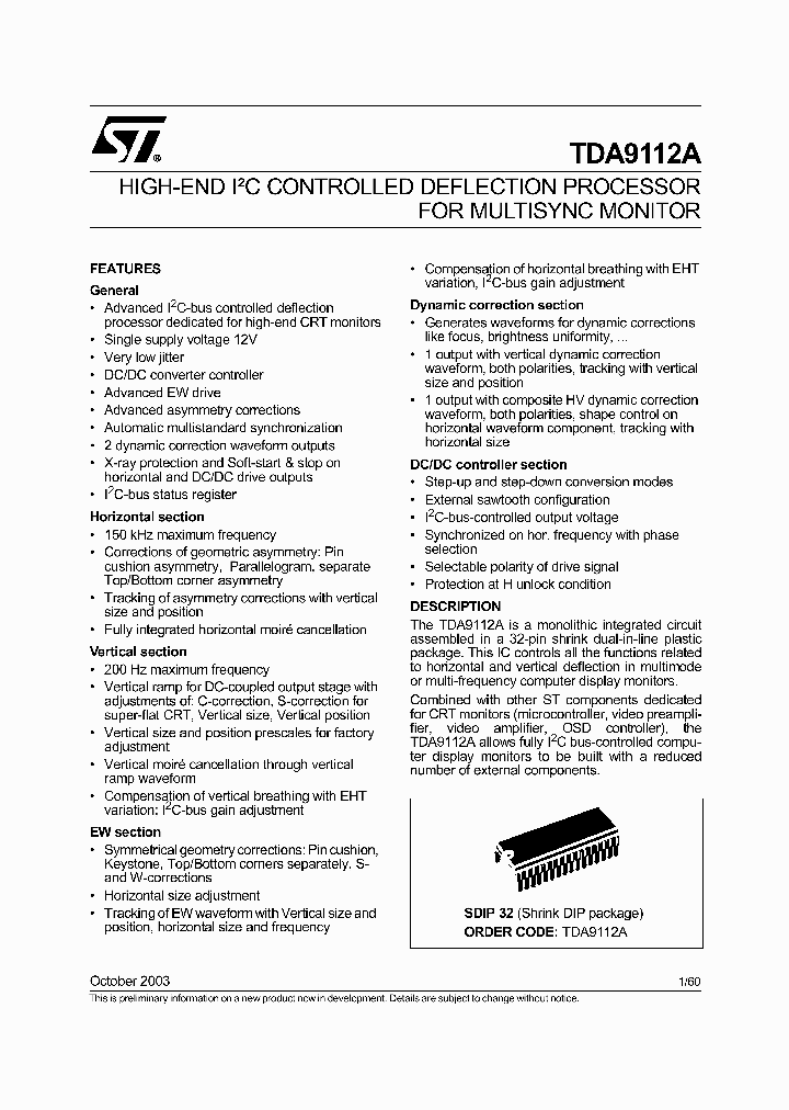 TDA9112A_194397.PDF Datasheet