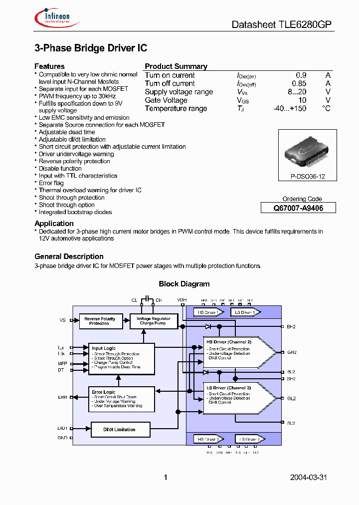 TLE6280_232860.PDF Datasheet
