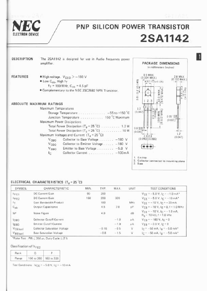 2SA1142_315927.PDF Datasheet