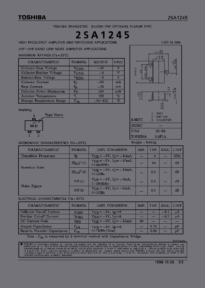2SA1245_317429.PDF Datasheet