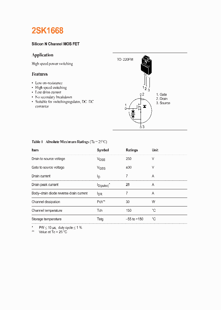 2SK1668_323427.PDF Datasheet