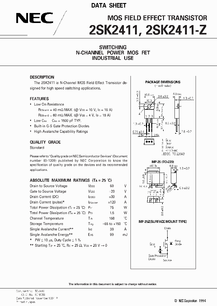 2SK2411-Z_192808.PDF Datasheet