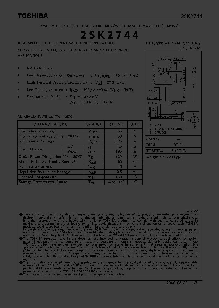 2SK2744_354555.PDF Datasheet