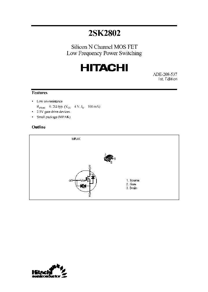 2SK2802_312379.PDF Datasheet