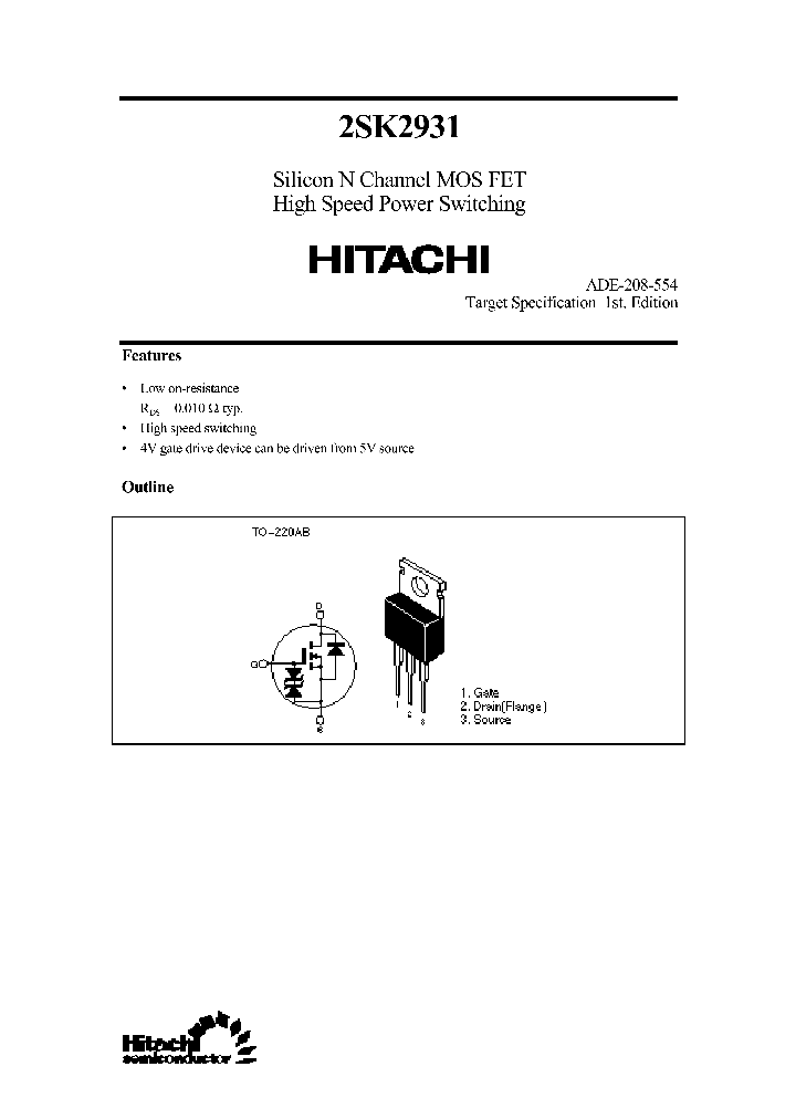 2SK2931_366300.PDF Datasheet