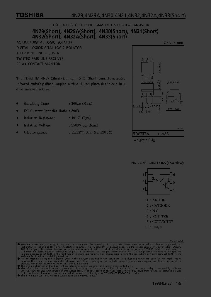 4N32A_162363.PDF Datasheet