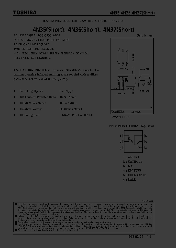 4N36SHORT_311945.PDF Datasheet