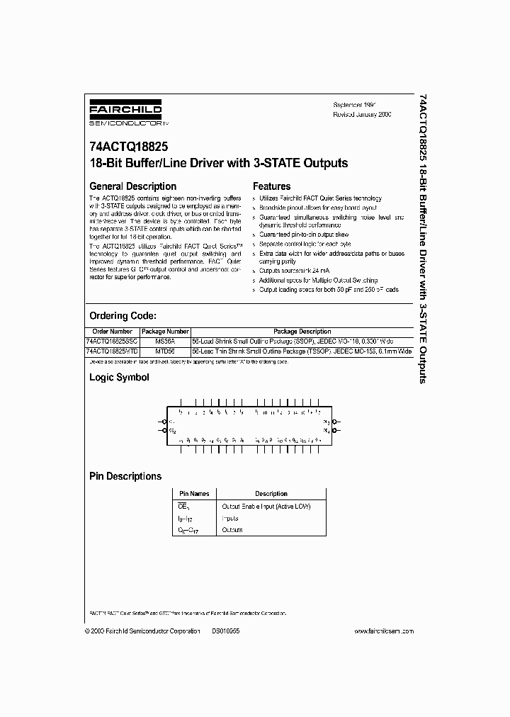 74ACTQ18825_345511.PDF Datasheet