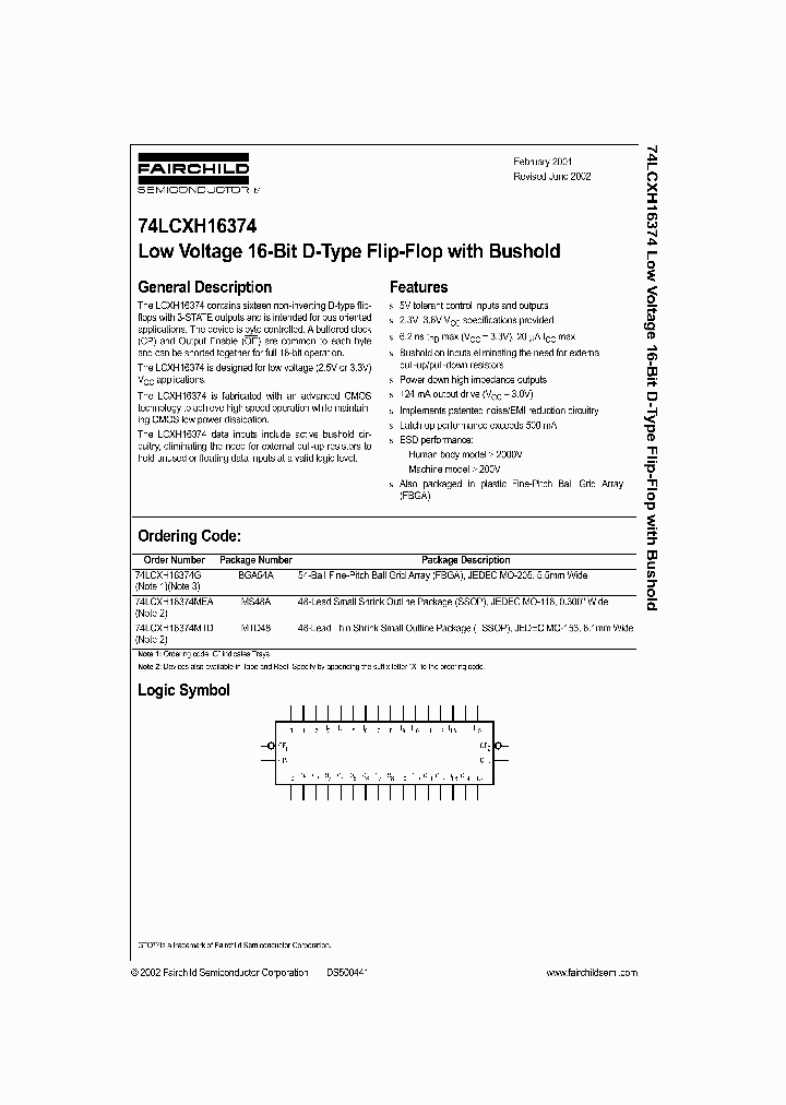 74LCXH16374_312987.PDF Datasheet