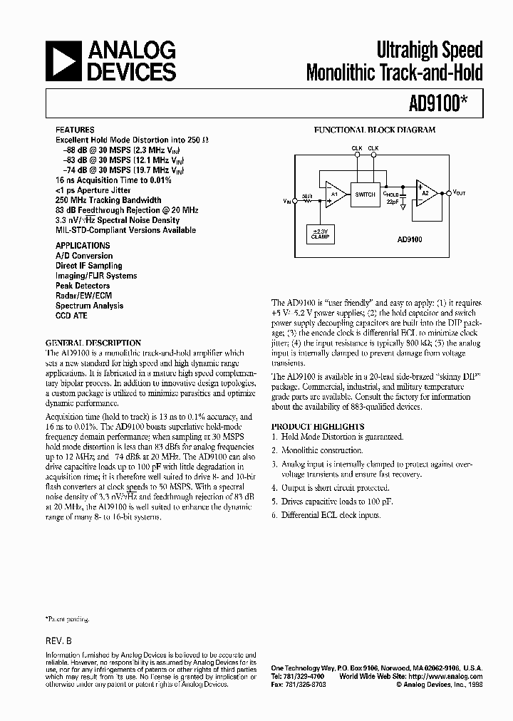 AD9100SD_351777.PDF Datasheet