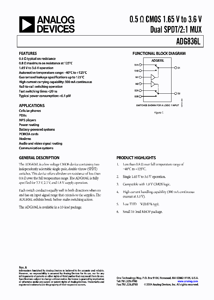 ADG836L_371269.PDF Datasheet