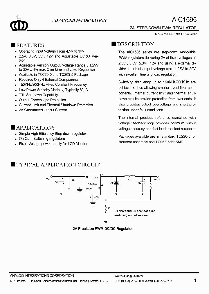 AIC1595_370581.PDF Datasheet