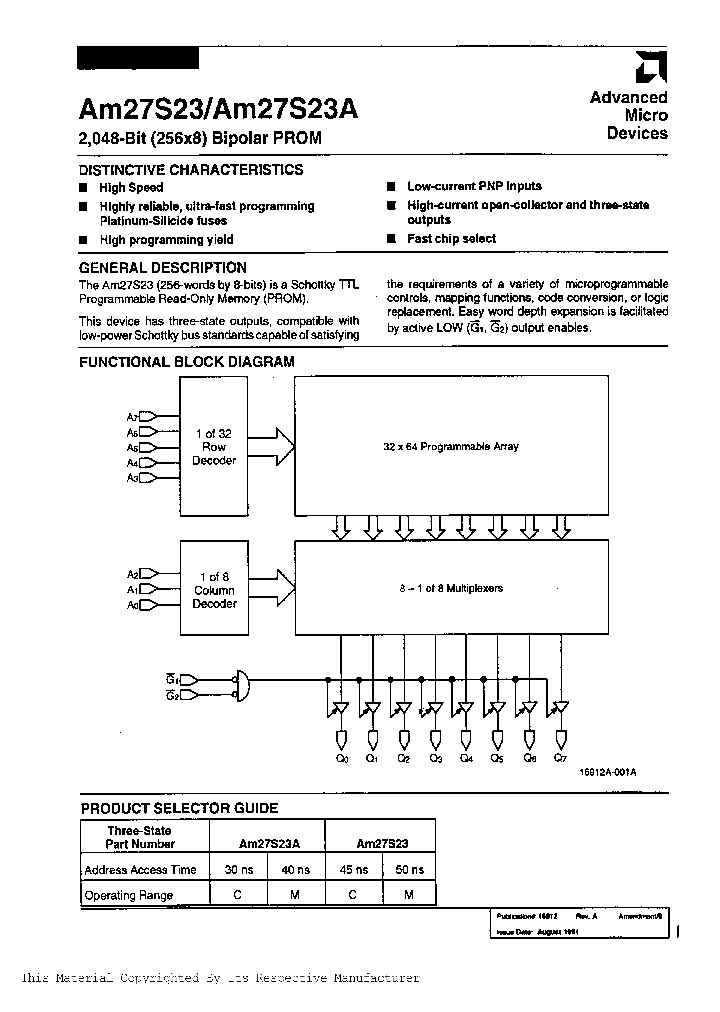 AM27S23ADCNBSP_189352.PDF Datasheet