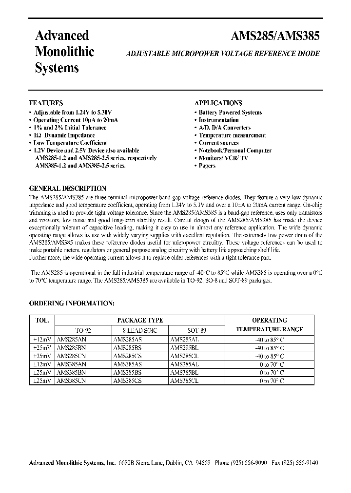 AMS385AL_379764.PDF Datasheet