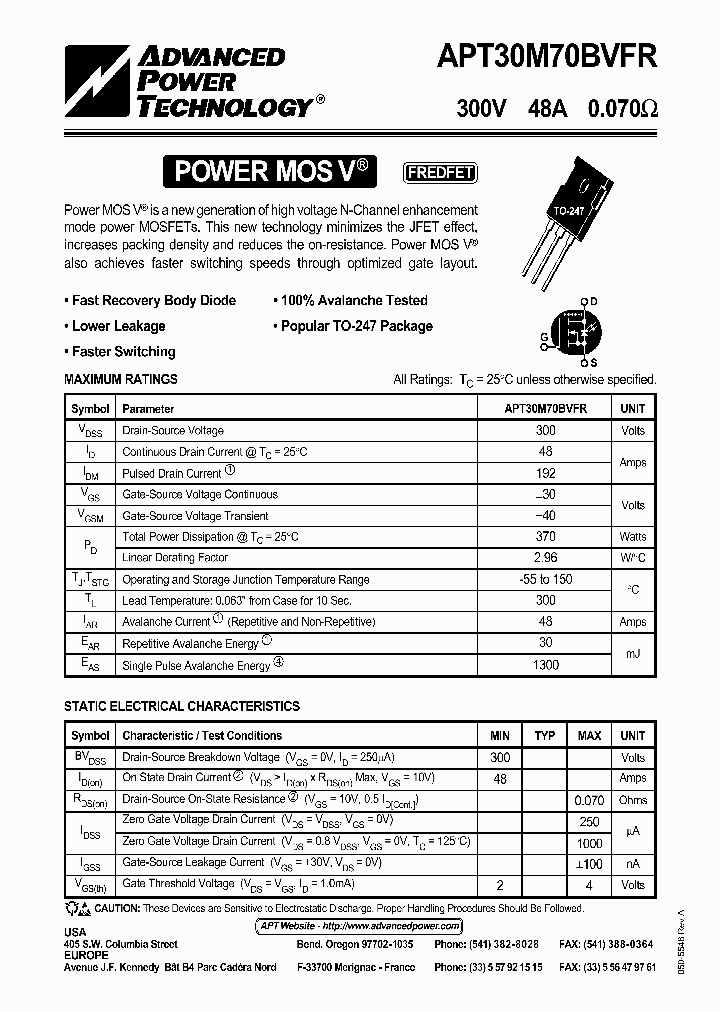 APT30M70BVFR_349741.PDF Datasheet