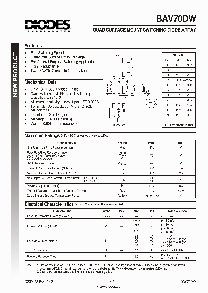 BAV70DW_349246.PDF Datasheet