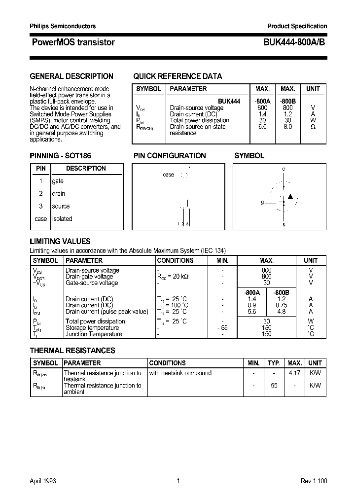 BUK444-800_307690.PDF Datasheet