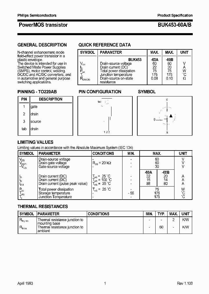 BUK453-60B_328460.PDF Datasheet