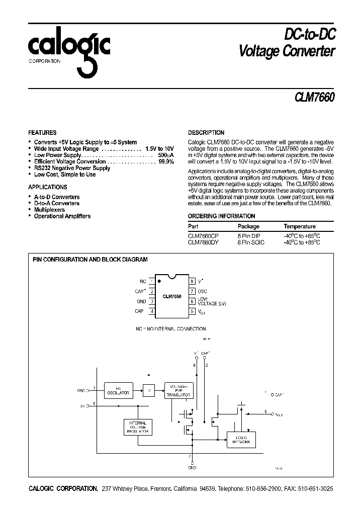 CLM7660_313364.PDF Datasheet