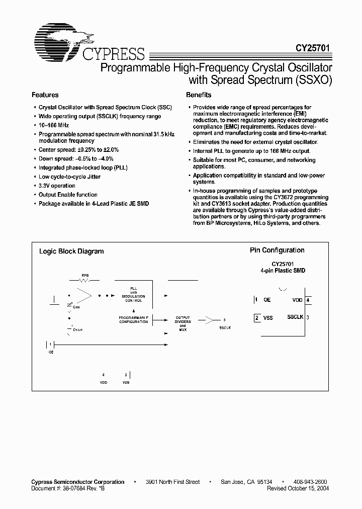 CY25701_332340.PDF Datasheet