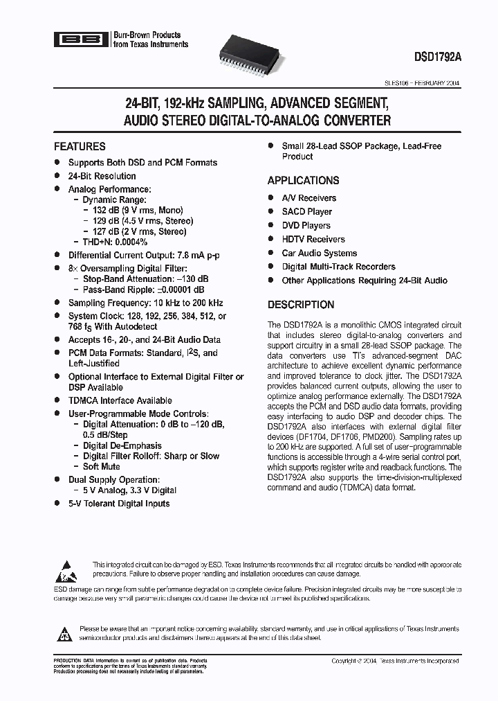 DSD1792A_363861.PDF Datasheet