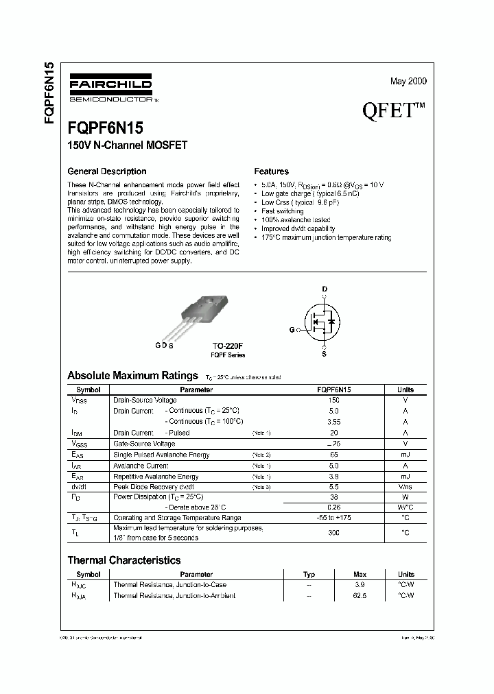 FQPF6N15_359566.PDF Datasheet