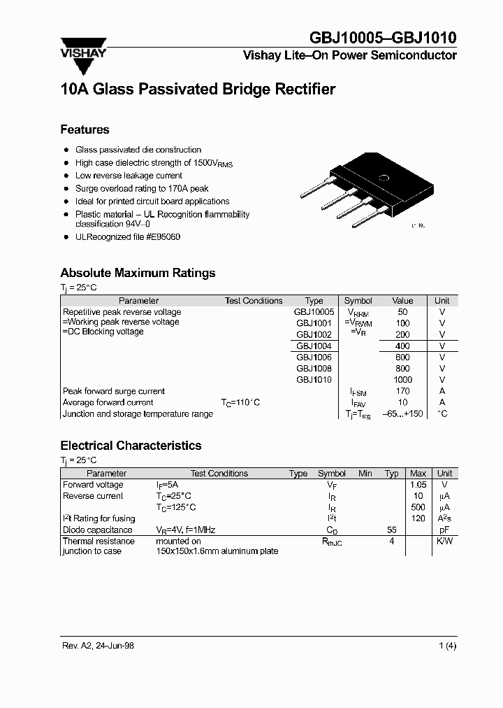 GBJ1004_296960.PDF Datasheet