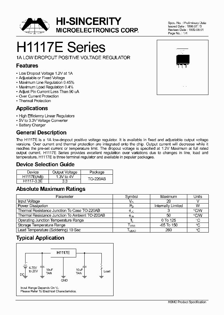 H1117-33E_369200.PDF Datasheet