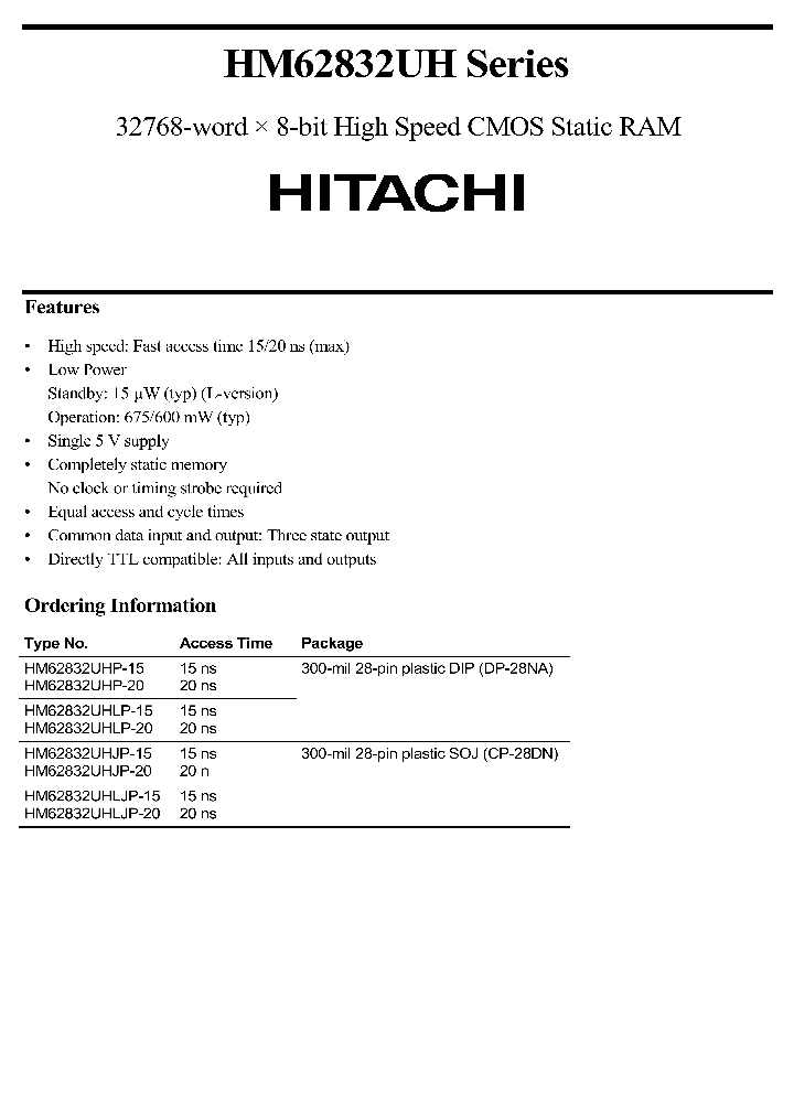 HM62832UHSERIES_203635.PDF Datasheet