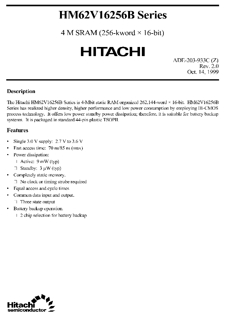 HM62V16256BLTT-8SL_322680.PDF Datasheet