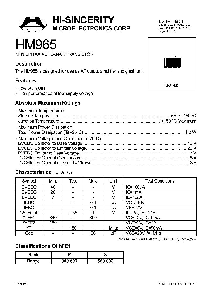 HM965_305952.PDF Datasheet