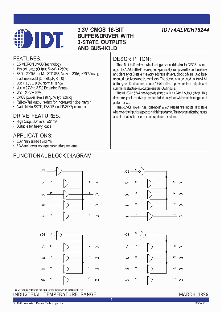 IDT74ALVCH16244_322766.PDF Datasheet