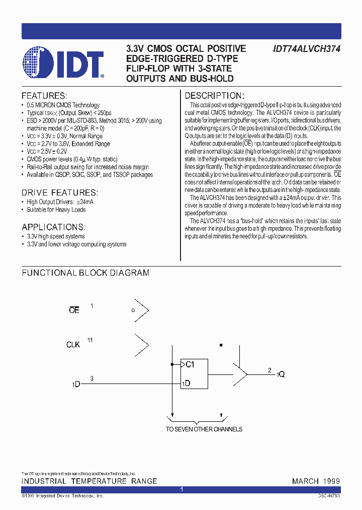 IDT74ALVCH374_312649.PDF Datasheet