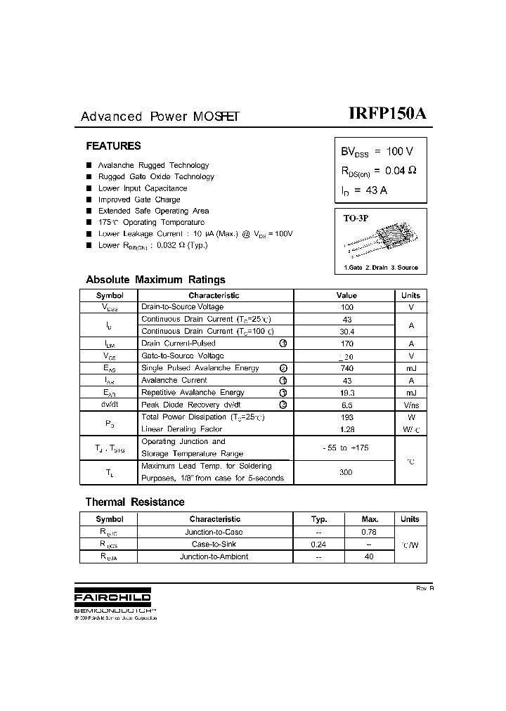 IRFP150_137338.PDF Datasheet