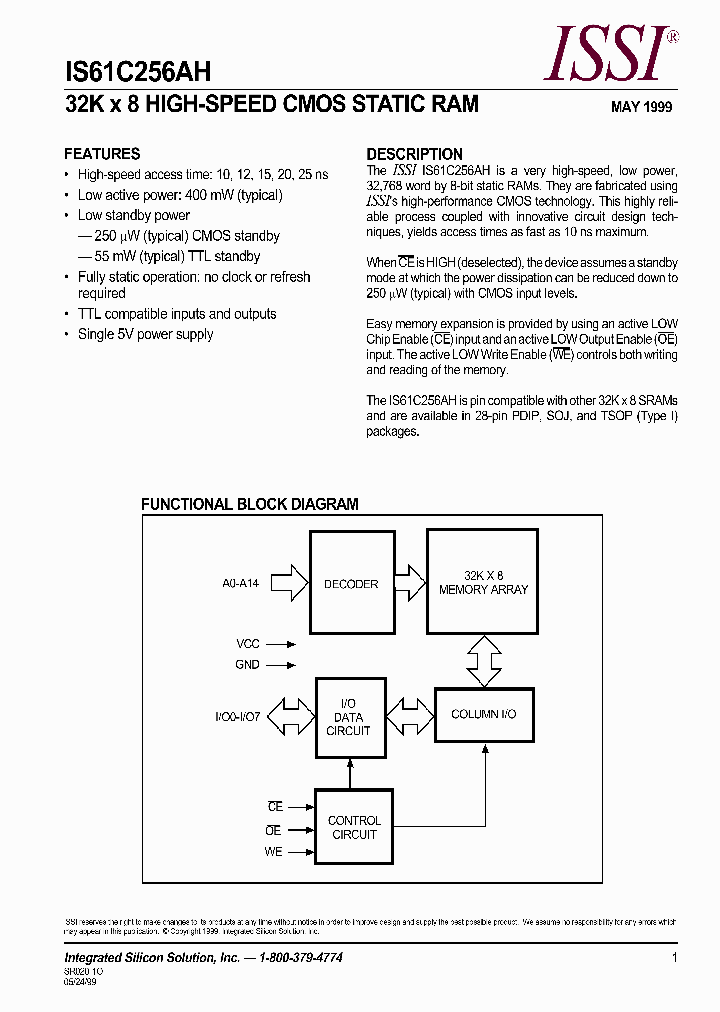 IS61C256AH_339406.PDF Datasheet