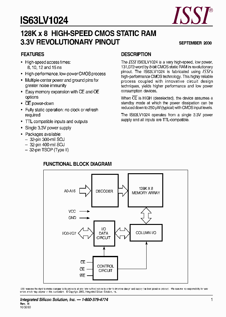 IS63LV1024_190770.PDF Datasheet