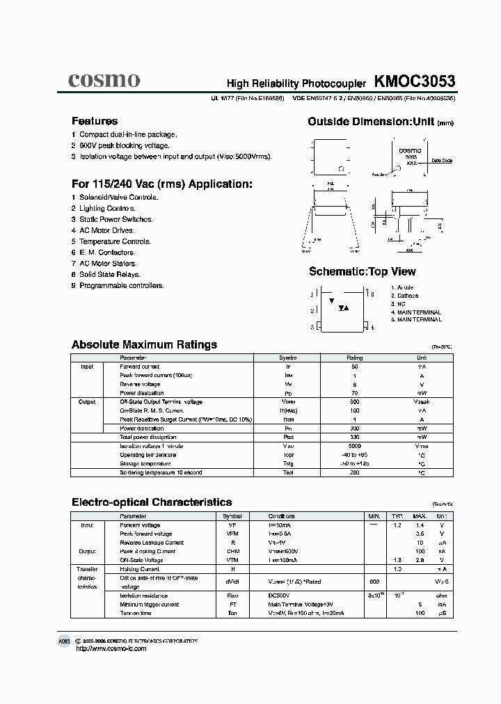 KMOC3053_200850.PDF Datasheet