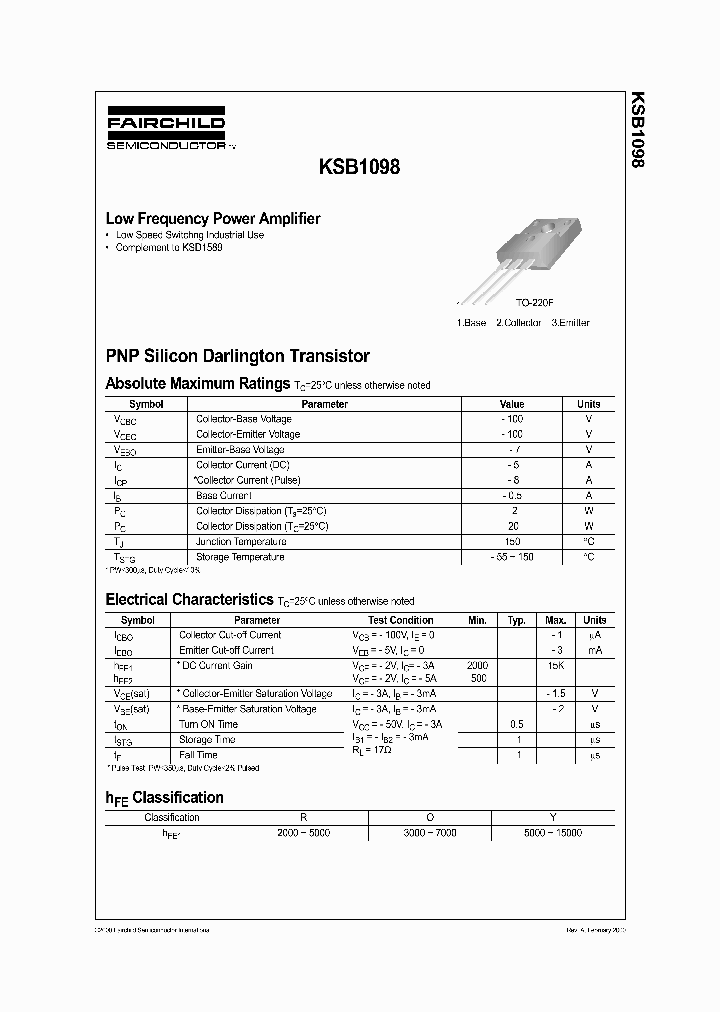 KSB1098_317136.PDF Datasheet