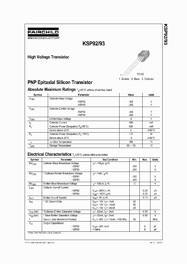 KSP92_194396.PDF Datasheet