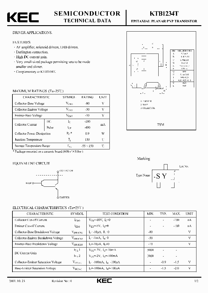 KTB1234TNBSP_325136.PDF Datasheet